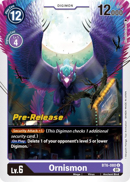 Ornismon [BT6-080] [Double Diamond Pre-Release Cards] | Play N Trade Winnipeg