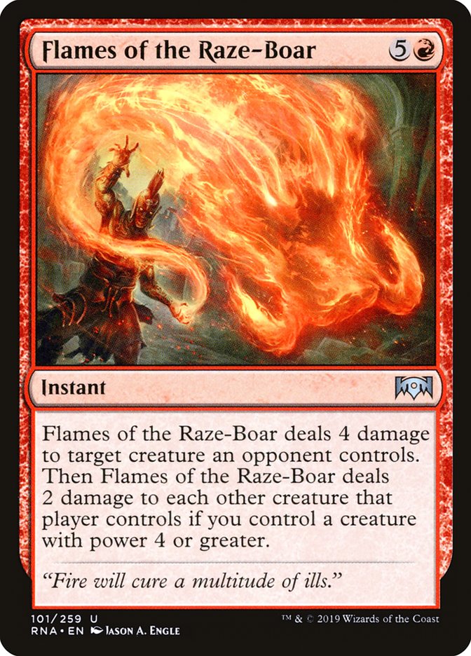 Flames of the Raze-Boar [Ravnica Allegiance] | Play N Trade Winnipeg