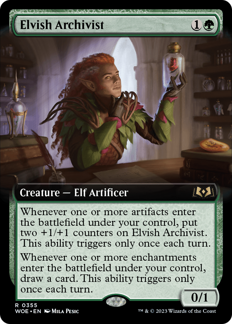 Elvish Archivist (Extended Art) [Wilds of Eldraine] | Play N Trade Winnipeg