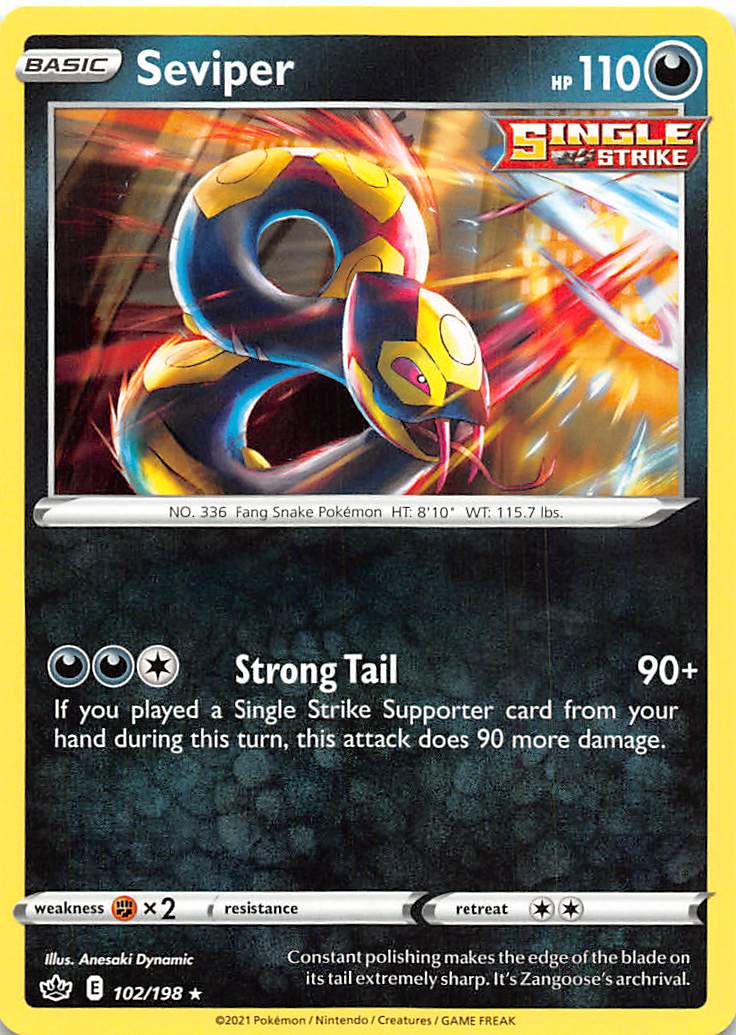 Seviper (102/198) [Sword & Shield: Chilling Reign] | Play N Trade Winnipeg