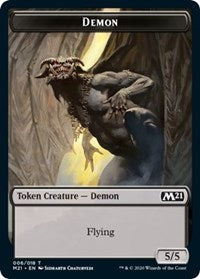 Demon // Zombie Double-sided Token [Core Set 2021 Tokens] | Play N Trade Winnipeg