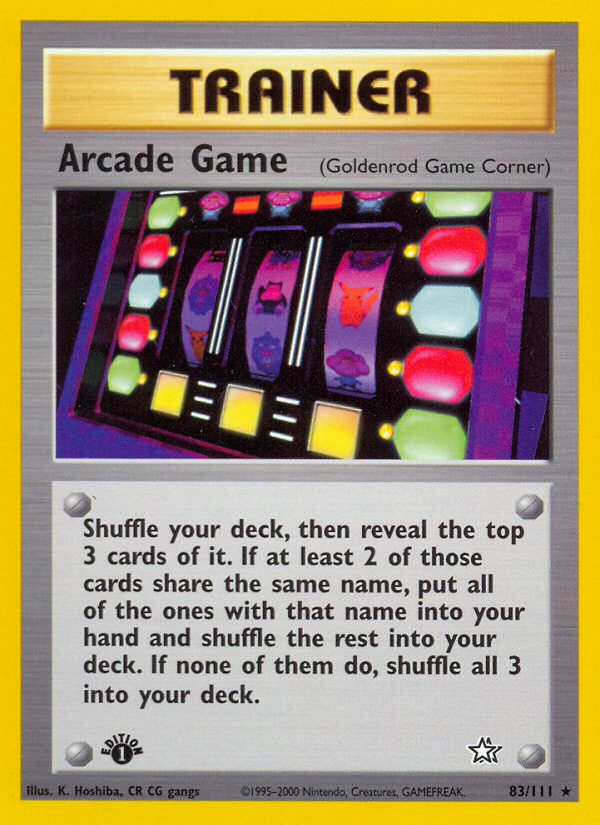Arcade Game (83/111) [Neo Genesis 1st Edition] | Play N Trade Winnipeg