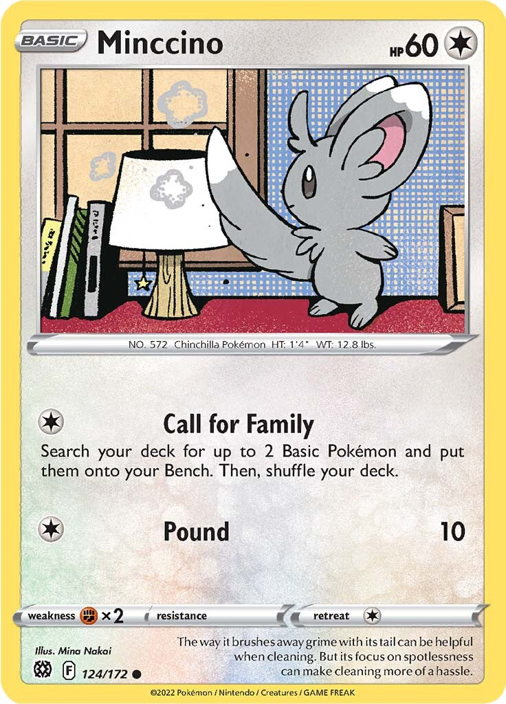 Minccino (124/172) [Sword & Shield: Brilliant Stars] | Play N Trade Winnipeg