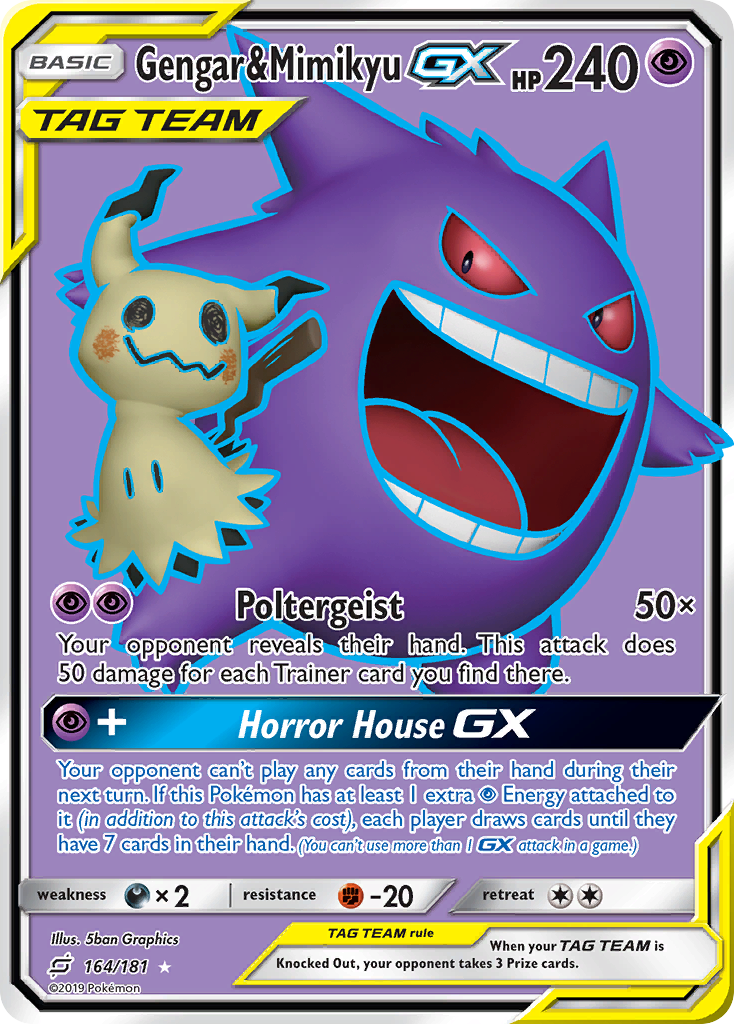 Gengar & Mimikyu GX (164/181) [Sun & Moon: Team Up] | Play N Trade Winnipeg