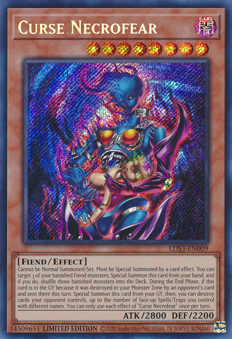 Curse Necrofear [LDS3-EN009] Secret Rare | Play N Trade Winnipeg