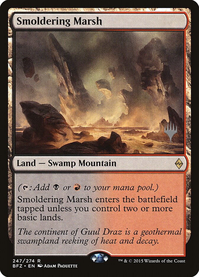 Smoldering Marsh [Battle for Zendikar Promos] | Play N Trade Winnipeg