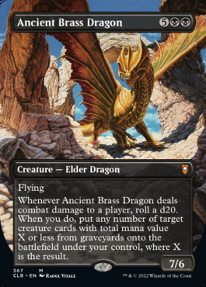 Ancient Brass Dragon (Borderless Alternate Art) [Commander Legends: Battle for Baldur's Gate] | Play N Trade Winnipeg