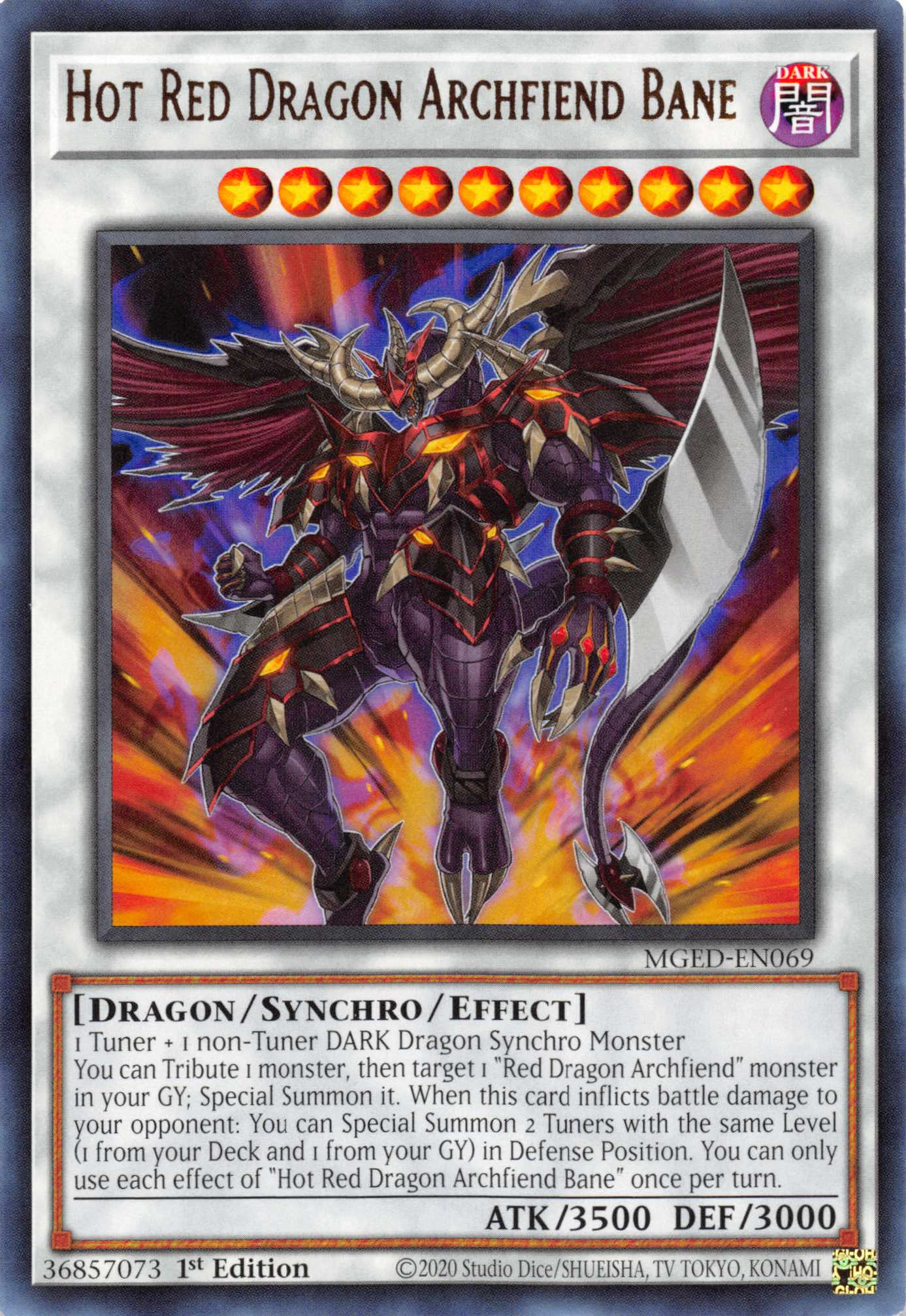 Hot Red Dragon Archfiend Bane [MGED-EN069] Rare | Play N Trade Winnipeg