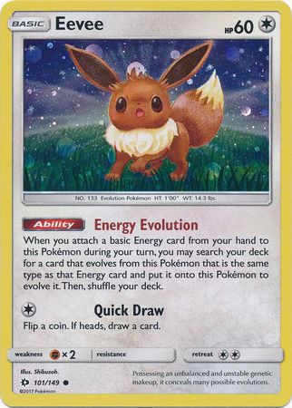 Eevee (101/149) (Cosmos Holo) [Sun & Moon: Base Set] | Play N Trade Winnipeg