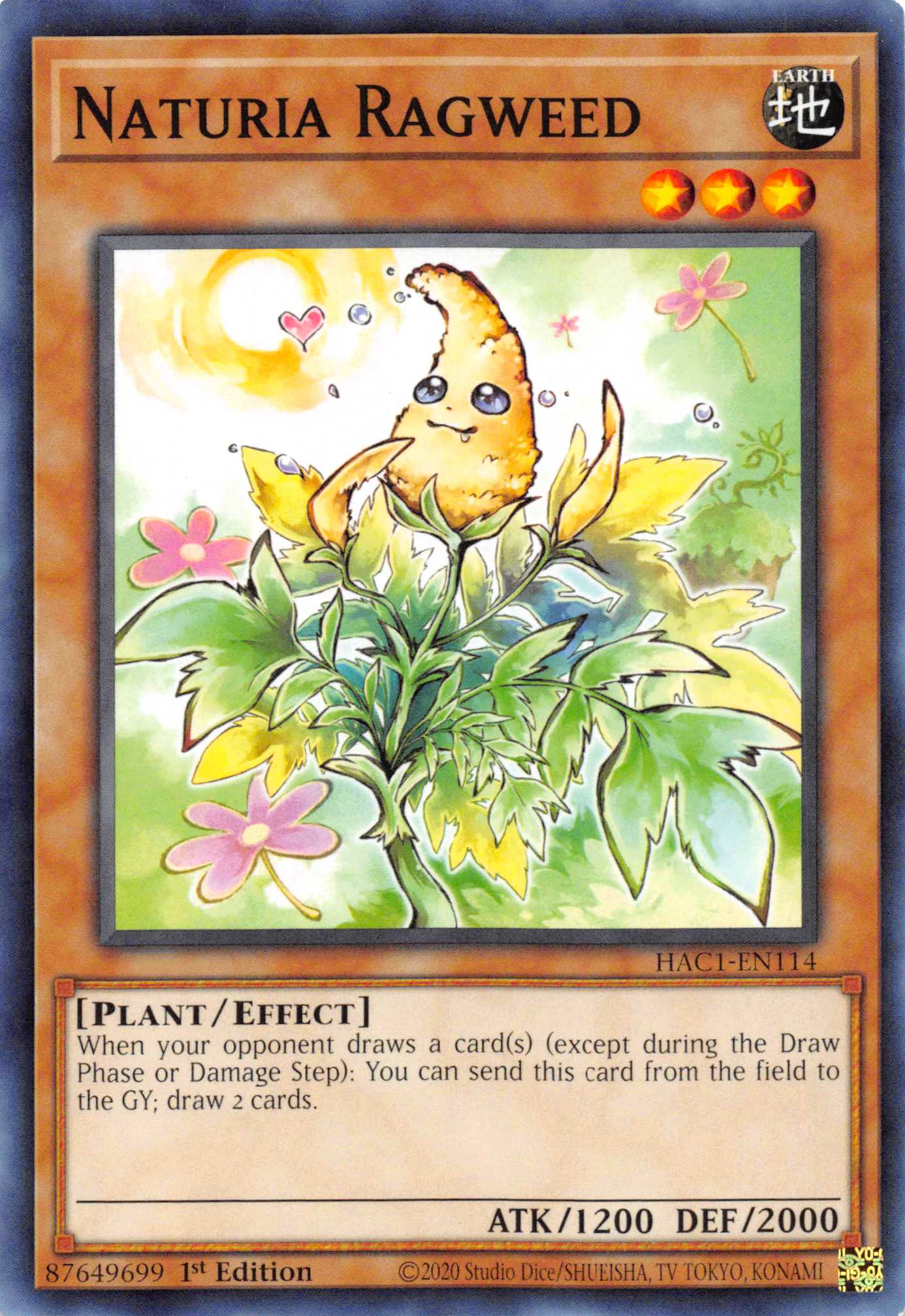 Naturia Ragweed (Duel Terminal) [HAC1-EN114] Parallel Rare | Play N Trade Winnipeg