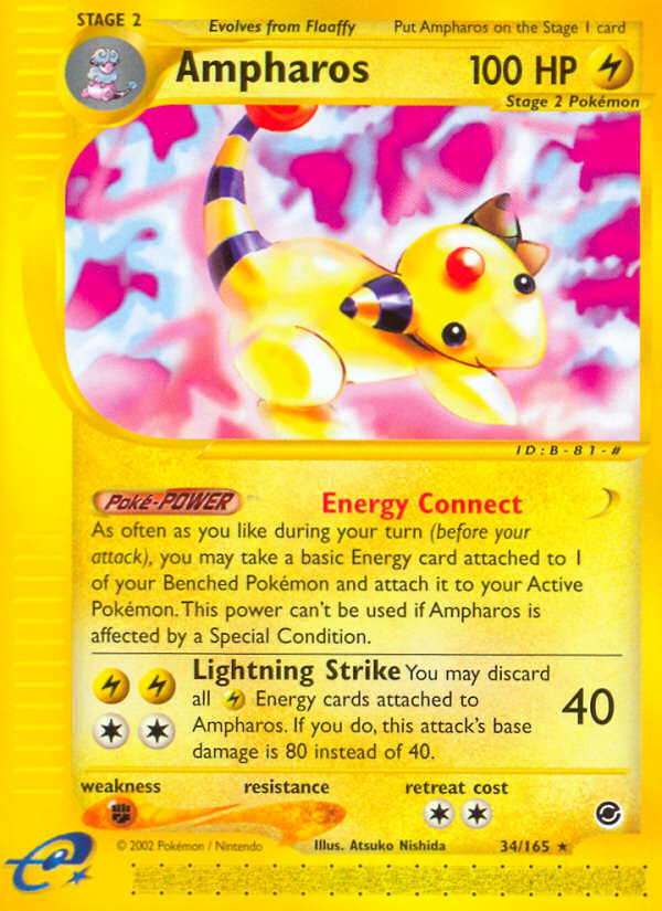 Ampharos (34/165) [Expedition: Base Set] | Play N Trade Winnipeg