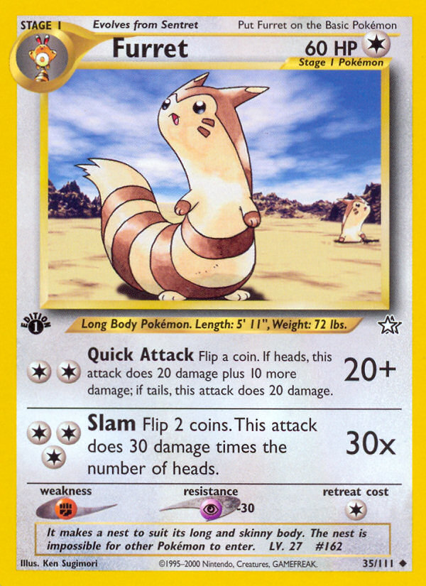 Furret (35/111) [Neo Genesis 1st Edition] | Play N Trade Winnipeg