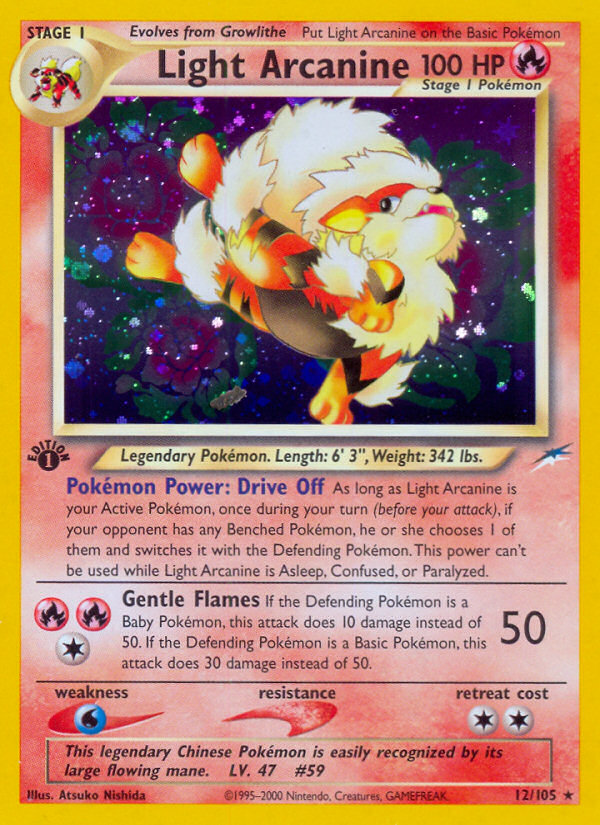 Light Arcanine (12/105) [Neo Destiny 1st Edition] | Play N Trade Winnipeg