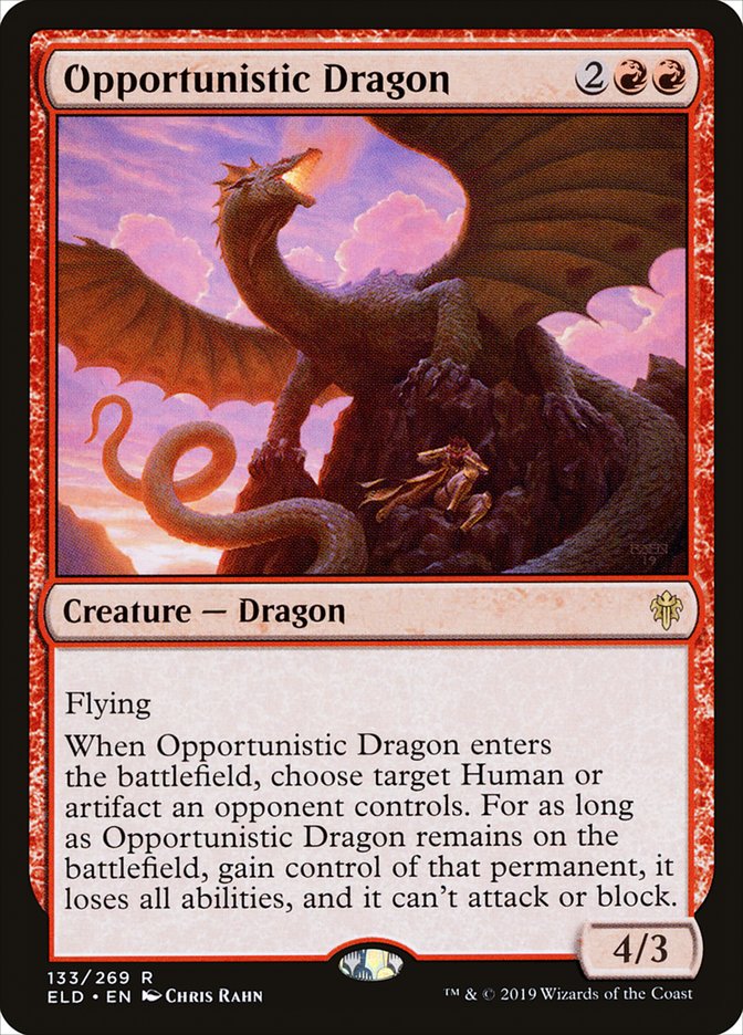 Opportunistic Dragon [Throne of Eldraine] | Play N Trade Winnipeg