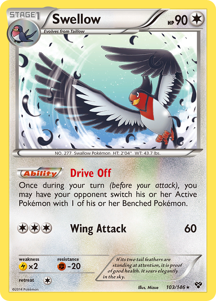 Swellow (103/146) [XY: Base Set] | Play N Trade Winnipeg