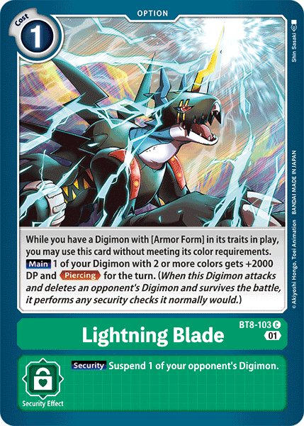 Lightning Blade [BT8-103] [New Awakening] | Play N Trade Winnipeg