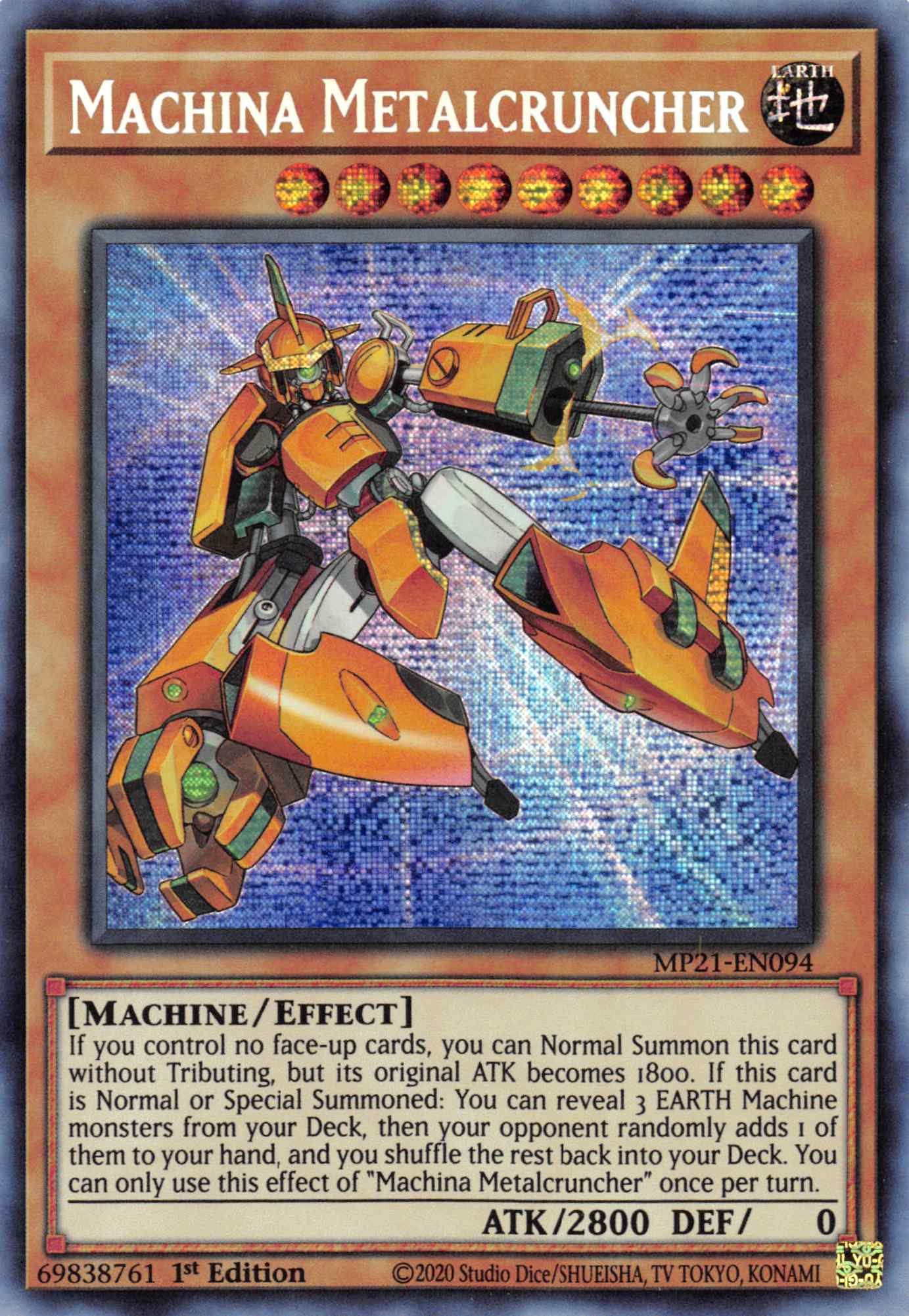 Machina Metalcruncher [MP21-EN094] Prismatic Secret Rare | Play N Trade Winnipeg