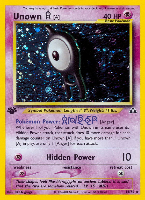 Unown [A] (14/75) [Neo Discovery 1st Edition] | Play N Trade Winnipeg
