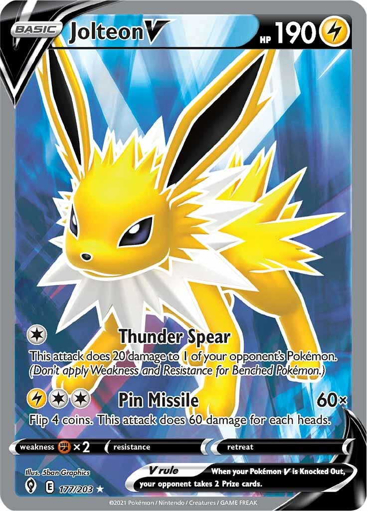 Jolteon V (177/203) [Sword & Shield: Evolving Skies] | Play N Trade Winnipeg