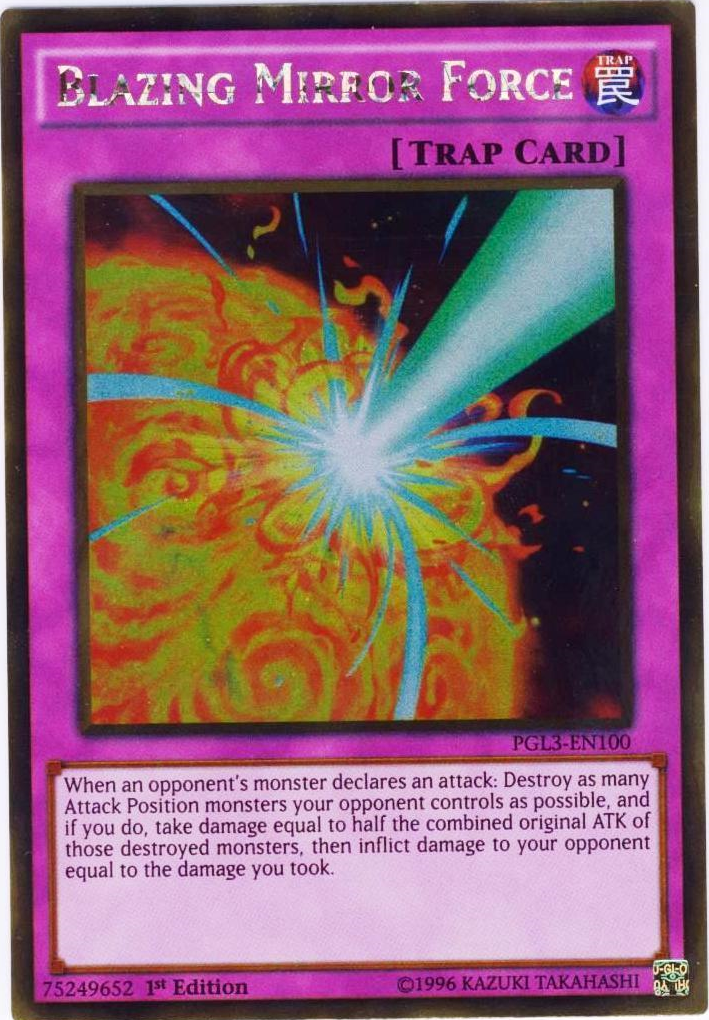 Blazing Mirror Force [PGL3-EN100] Gold Rare | Play N Trade Winnipeg