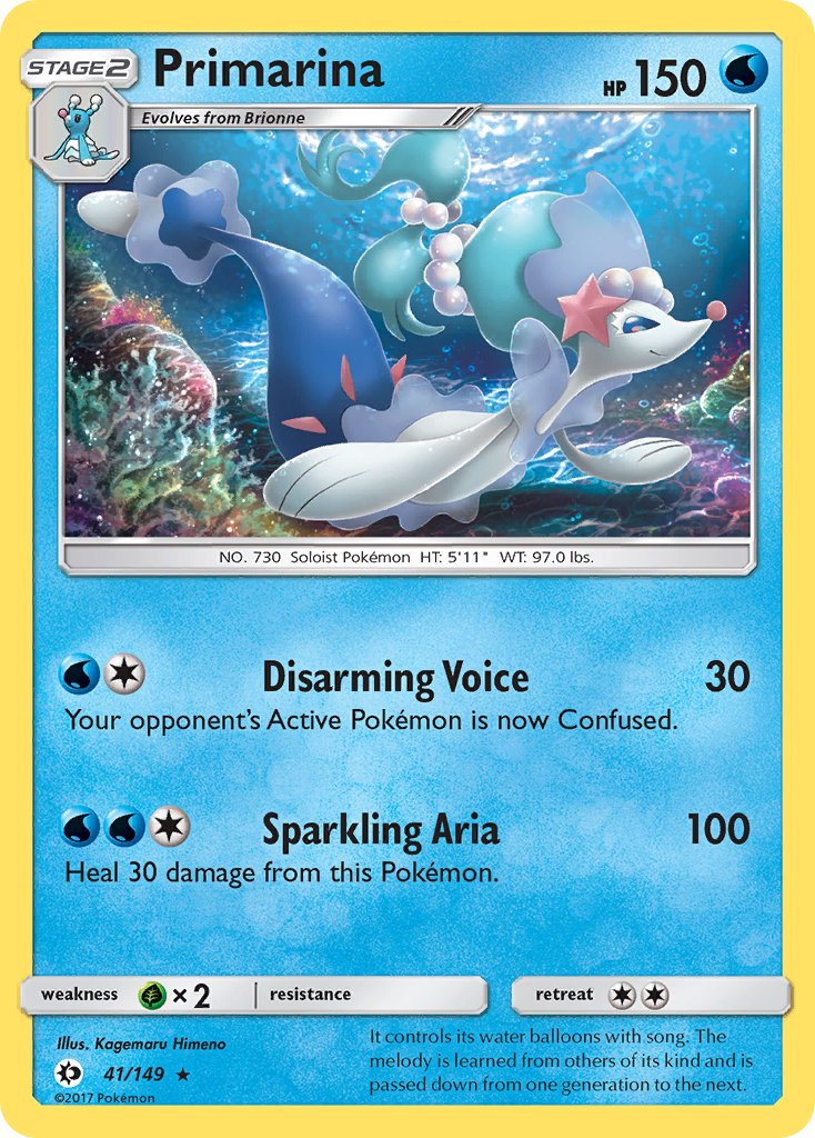 Primarina (41/149) (Theme Deck Exclusive) [Sun & Moon: Base Set] | Play N Trade Winnipeg