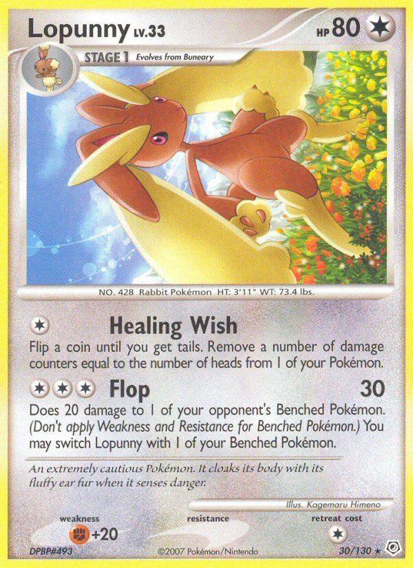 Lopunny (30/130) [Diamond & Pearl: Base Set] | Play N Trade Winnipeg