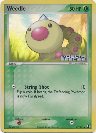 Weedle (87/113) (Stamped) [EX: Delta Species] | Play N Trade Winnipeg