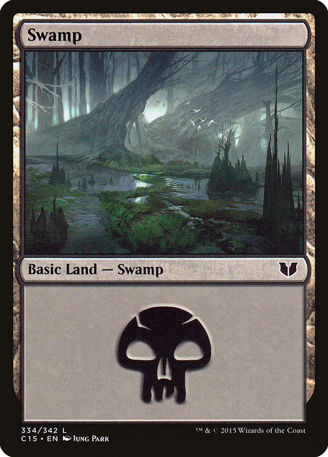 Swamp (334) [Commander 2015] | Play N Trade Winnipeg