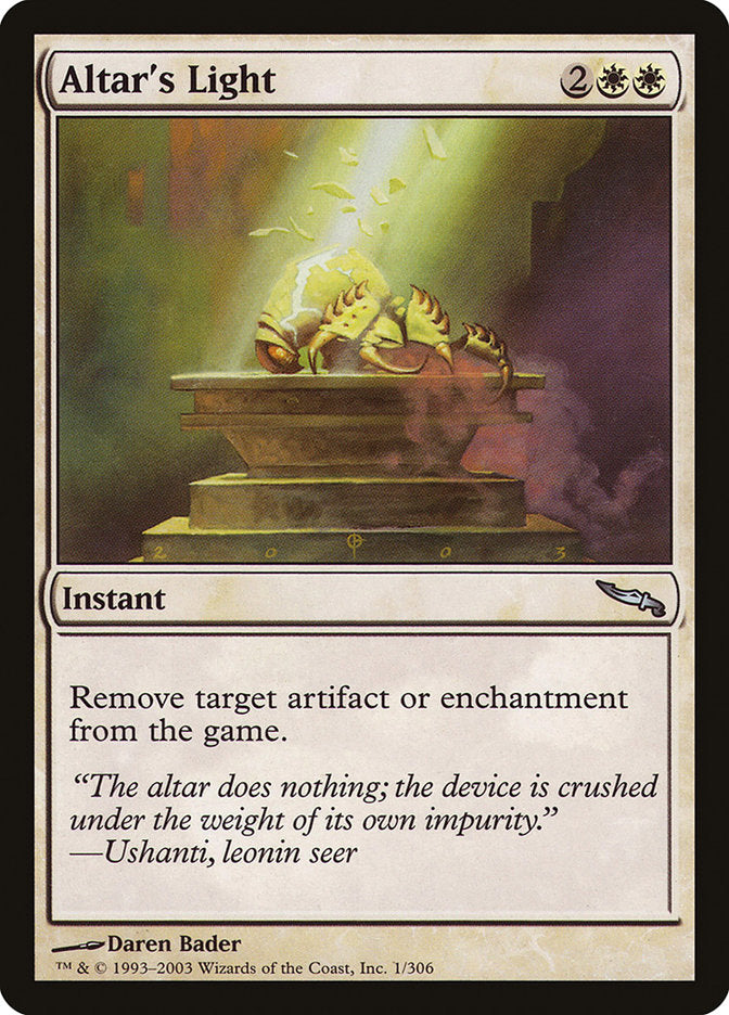 Altar's Light [Mirrodin] | Play N Trade Winnipeg