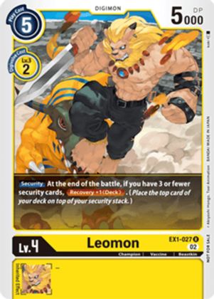 Leomon [EX1-027] (X Record Pre-Release Tournament) [X Record Pre-Release Promos] | Play N Trade Winnipeg