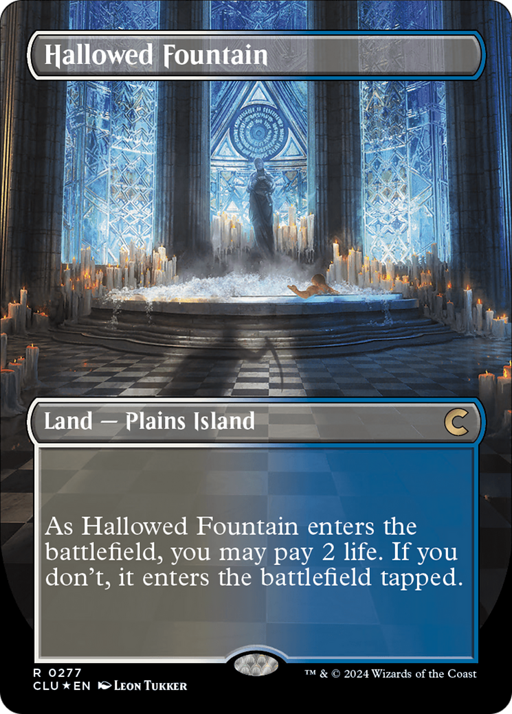 Hallowed Fountain (Borderless) [Ravnica: Clue Edition] | Play N Trade Winnipeg