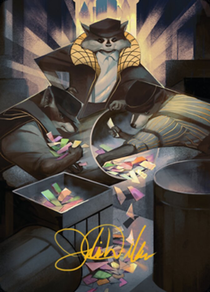 Masked Bandits Art Card (Gold-Stamped Signature) [Streets of New Capenna Art Series] | Play N Trade Winnipeg