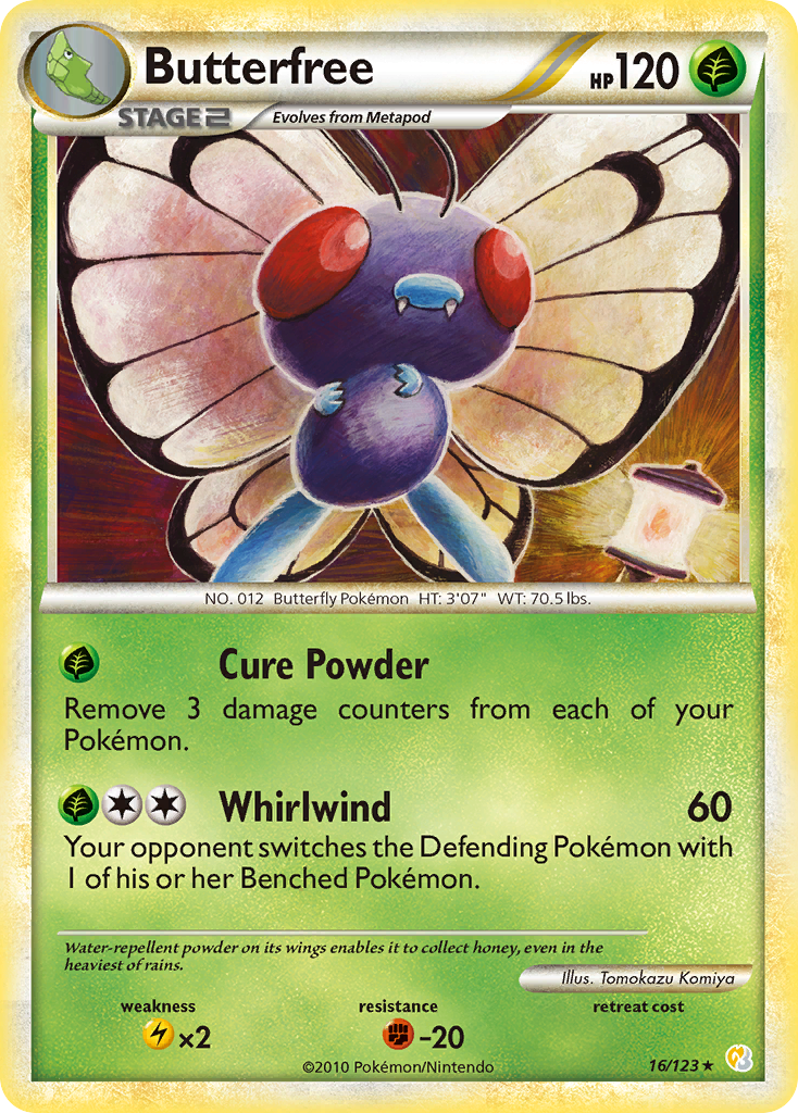 Butterfree (16/123) [HeartGold & SoulSilver: Base Set] | Play N Trade Winnipeg