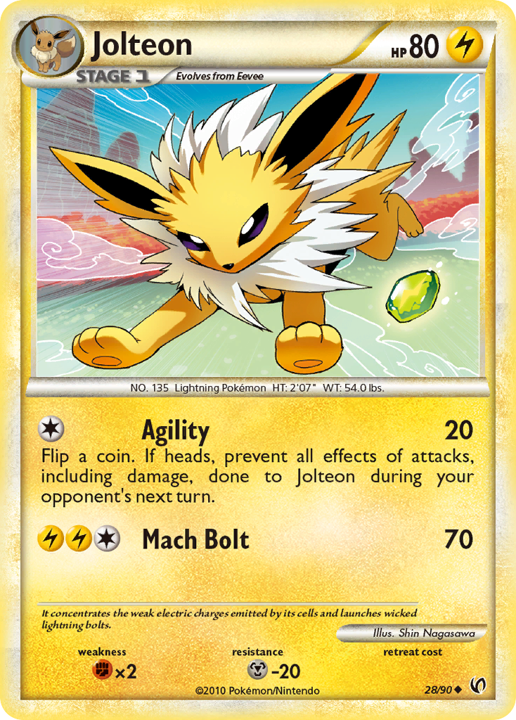 Jolteon (28/90) [HeartGold & SoulSilver: Undaunted] | Play N Trade Winnipeg