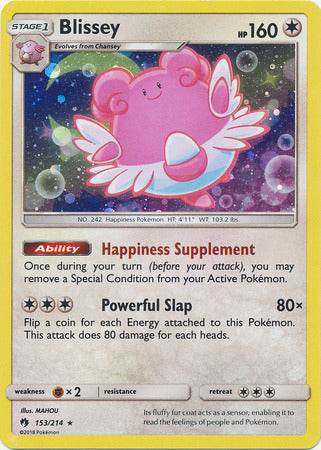 Blissey (153/214) (Cosmos Holo) [Sun & Moon: Lost Thunder] | Play N Trade Winnipeg