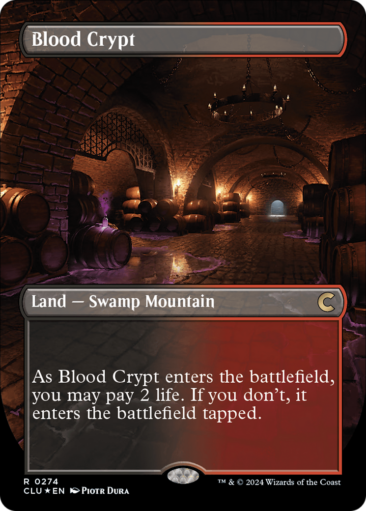 Blood Crypt (Borderless) [Ravnica: Clue Edition] | Play N Trade Winnipeg