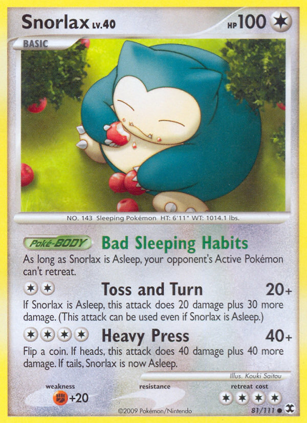 Snorlax (81/111) [Platinum: Rising Rivals] | Play N Trade Winnipeg