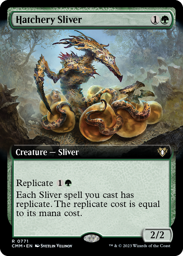 Hatchery Sliver (Extended Art) [Commander Masters] | Play N Trade Winnipeg