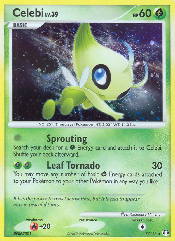 Celebi (7/123) [Diamond & Pearl: Mysterious Treasures] | Play N Trade Winnipeg