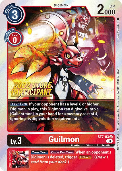 Guilmon [ST7-03] (2022 Store Participant) [Starter Deck: Gallantmon Promos] | Play N Trade Winnipeg