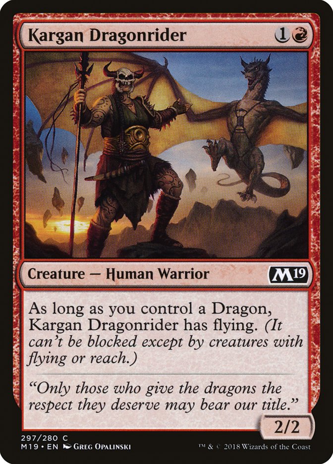 Kargan Dragonrider [Core Set 2019] | Play N Trade Winnipeg