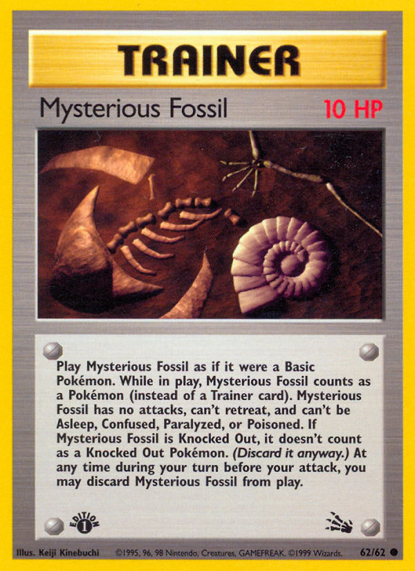 Mysterious Fossil (62/62) [Fossil 1st Edition] | Play N Trade Winnipeg