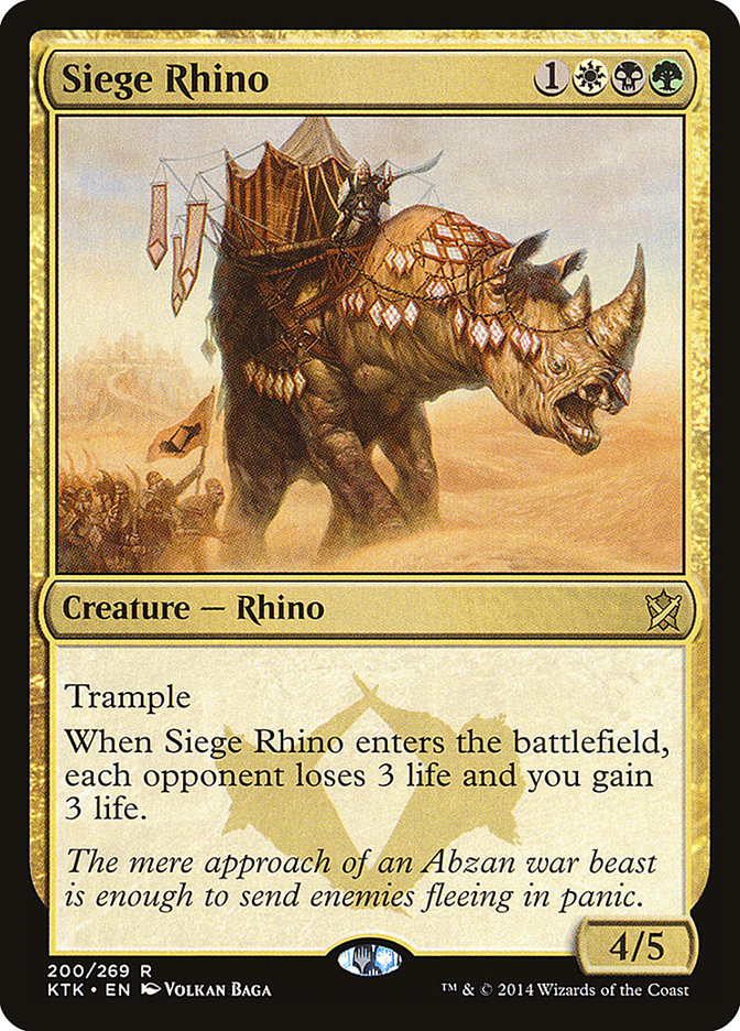Siege Rhino [Khans of Tarkir] | Play N Trade Winnipeg