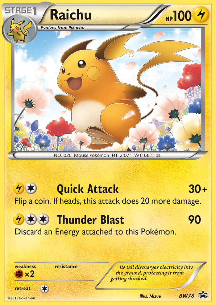 Raichu (BW78) [Black & White: Black Star Promos] | Play N Trade Winnipeg