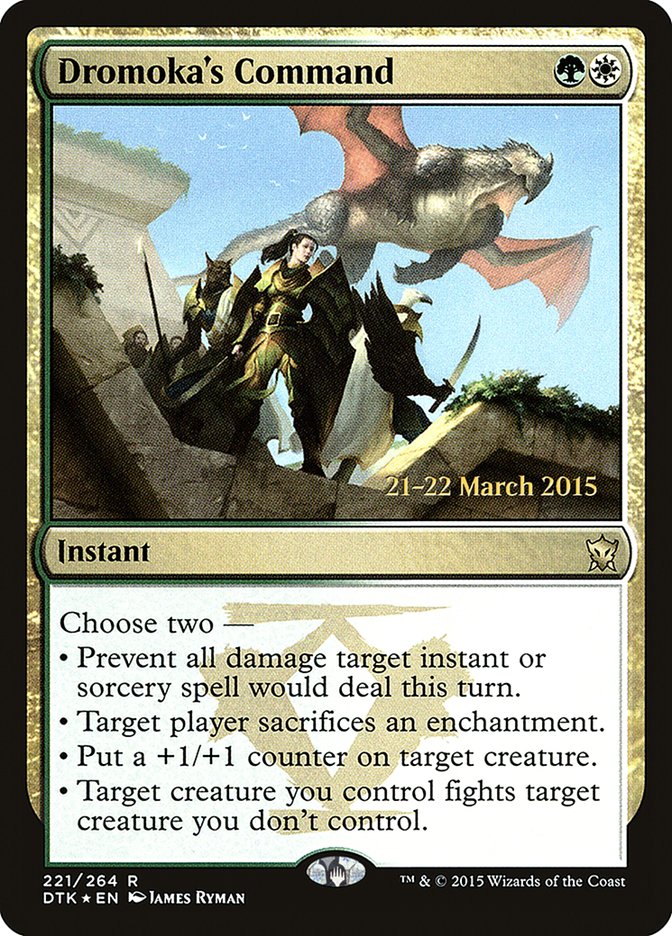 Dromoka's Command  [Dragons of Tarkir Prerelease Promos] | Play N Trade Winnipeg