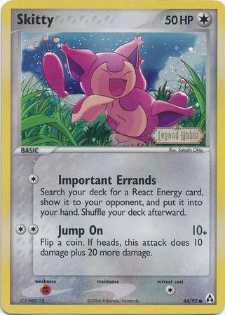 Skitty (64/92) (Stamped) [EX: Legend Maker] | Play N Trade Winnipeg