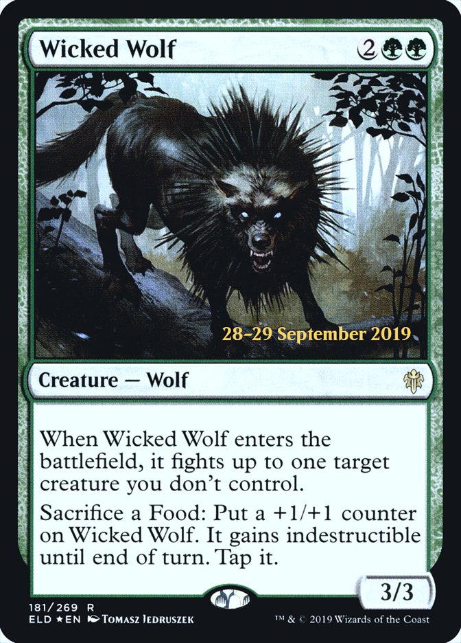 Wicked Wolf  [Throne of Eldraine Prerelease Promos] | Play N Trade Winnipeg
