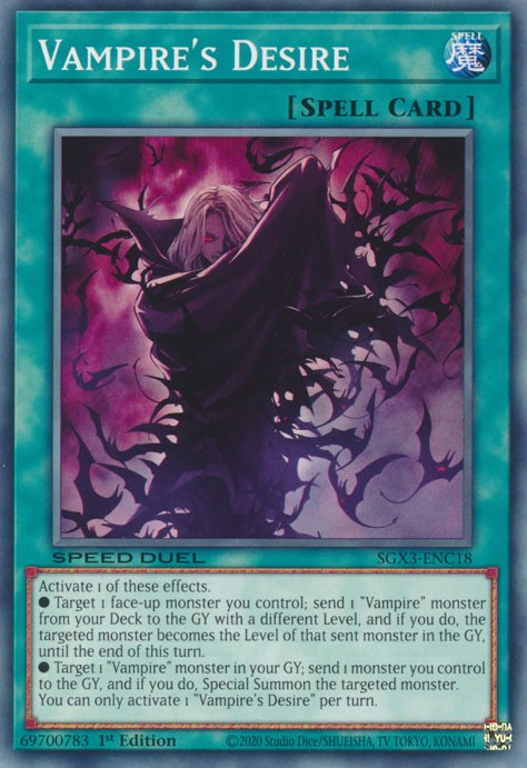 Vampire's Desire [SGX3-ENC18] Common | Play N Trade Winnipeg