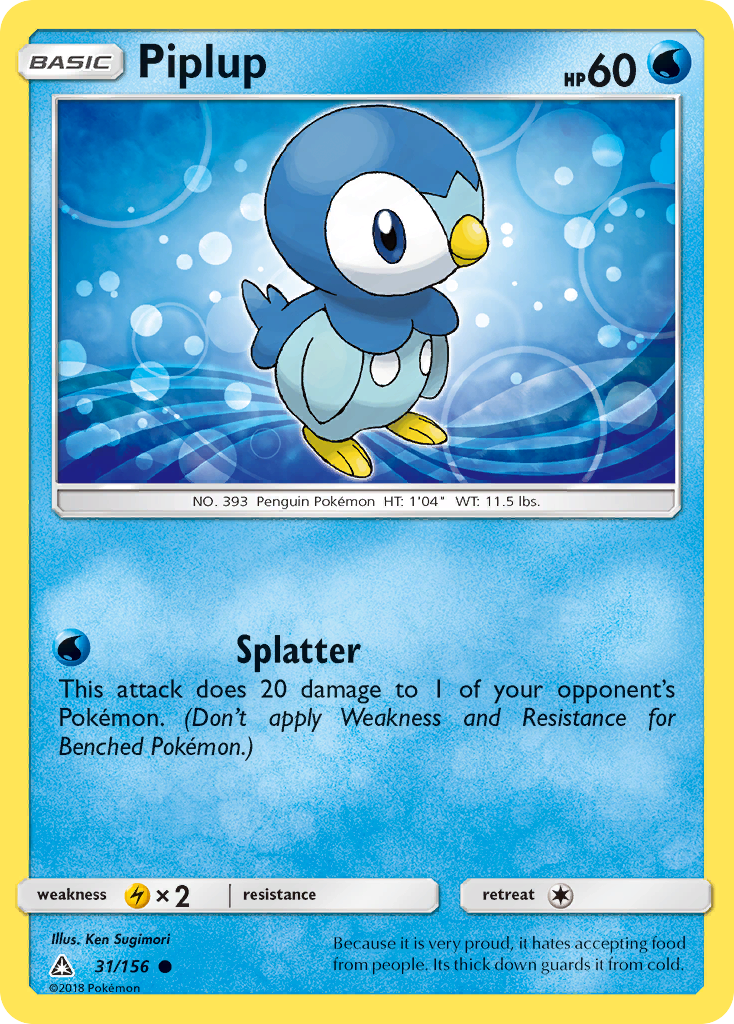 Piplup (31/156) [Sun & Moon: Ultra Prism] | Play N Trade Winnipeg