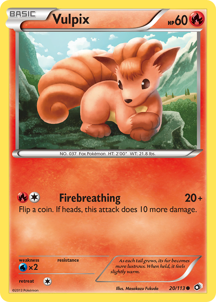 Vulpix (20/113) [Black & White: Legendary Treasures] | Play N Trade Winnipeg